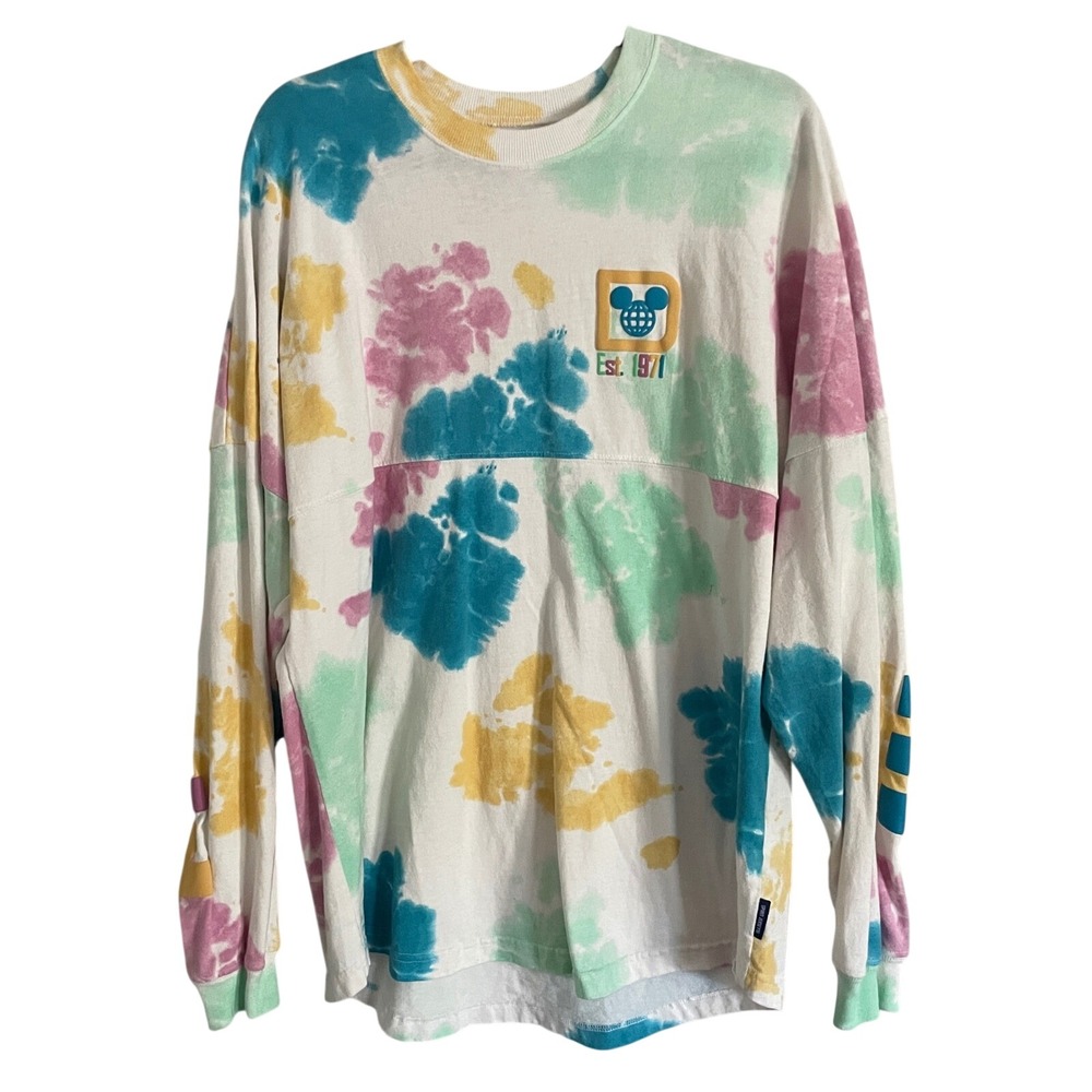 Disney Spirit Jersey Shirt Adult L Multicolor Tie Dye Walt Disney World Retro